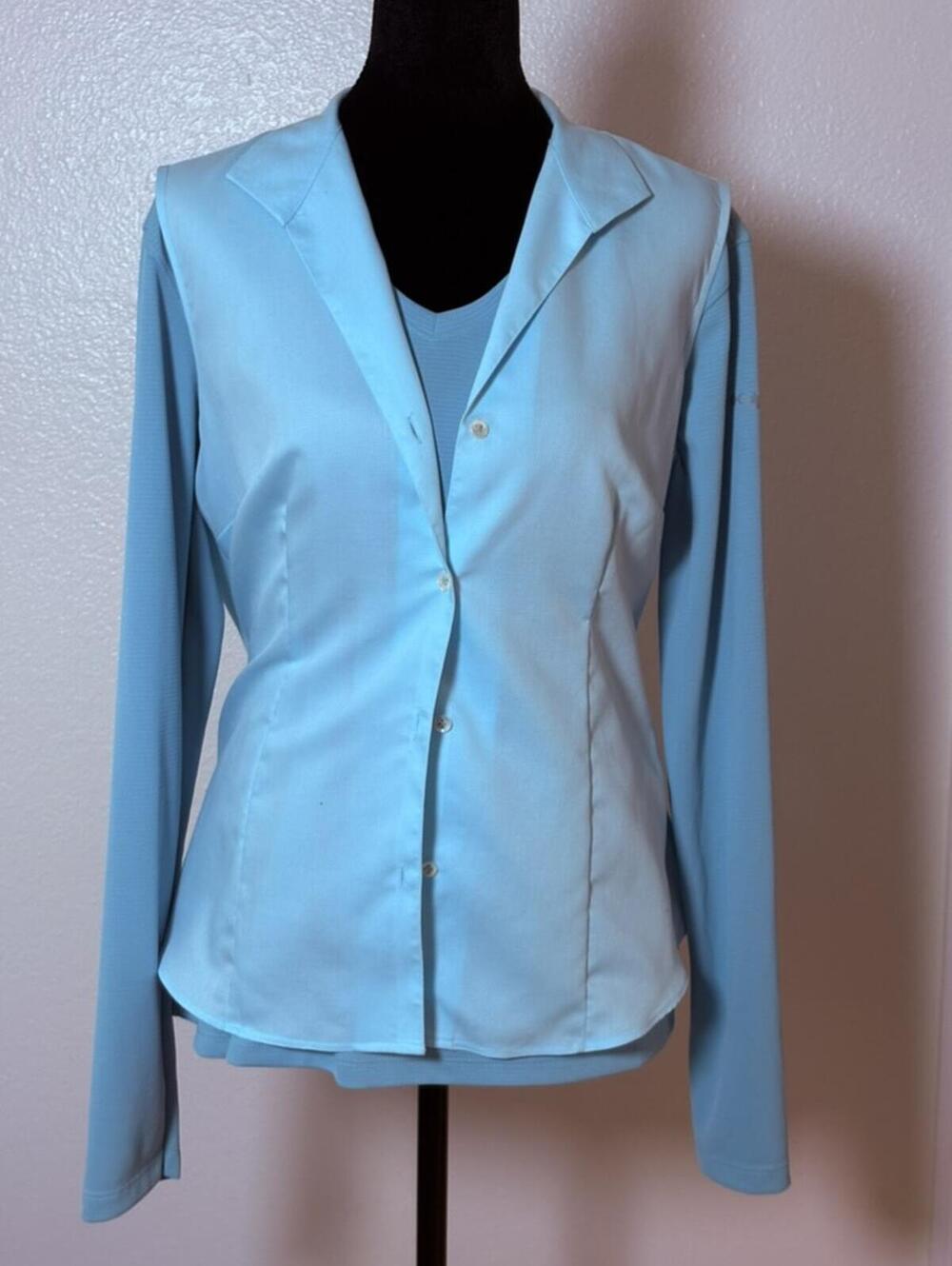 Jones New York Collection Aqua Mint Sleeveless Vest Size 12